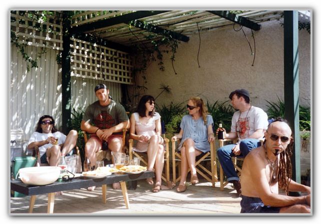 DJ & friends at the great canoe trip after party Oct 1995 1